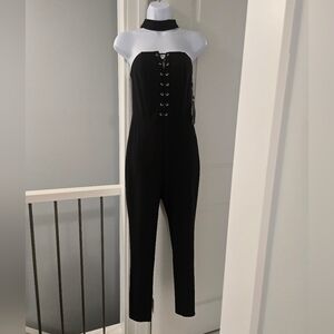 NWT Forever 21 Black Jumpsuit With Choker Size S.